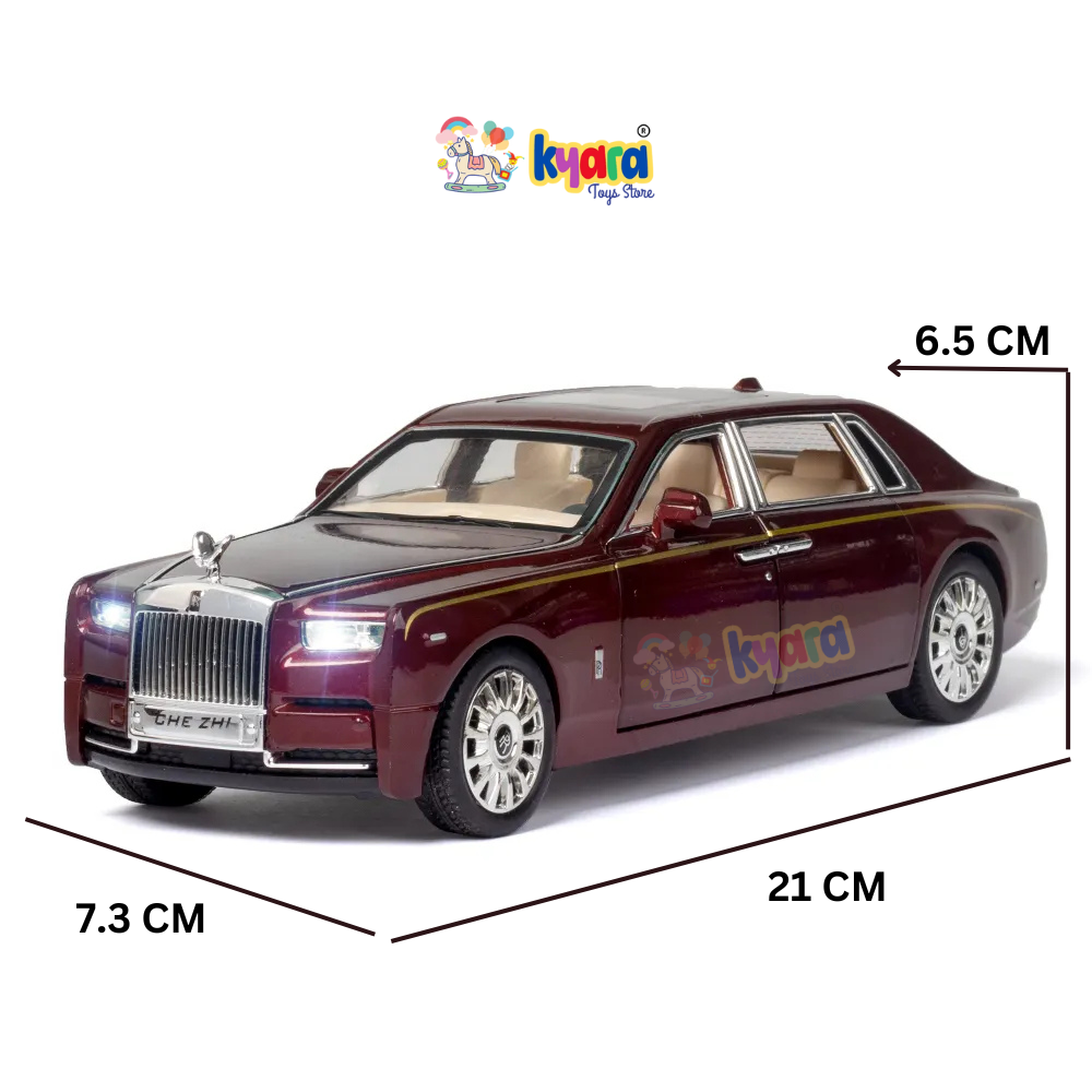 Rolls Royce Phantom Maroon 1:24 Diecast Scale Model Car