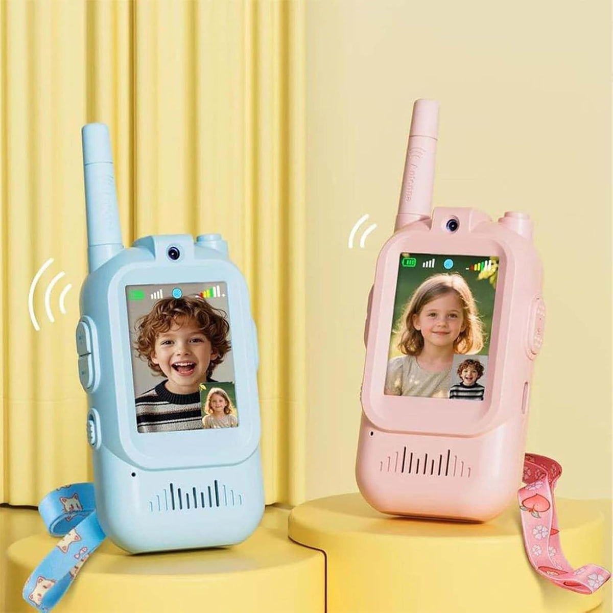 Video Walkie Talkies 2.0 | 2” Screen, Share Pic, Micro Chat, Emoji