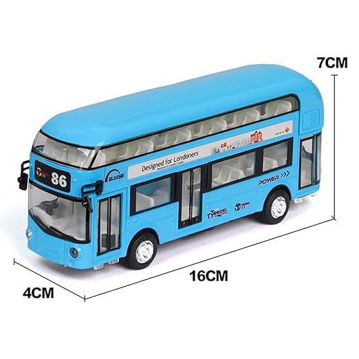 London Double Decker Toy Bus Diecast Scale Model