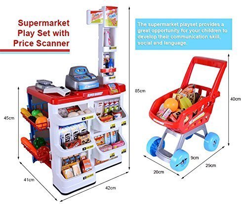 Kids Supermarket Shopping Play Set