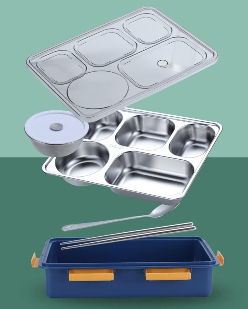 5 Compartment Bento Lunch Box for Adults Kids