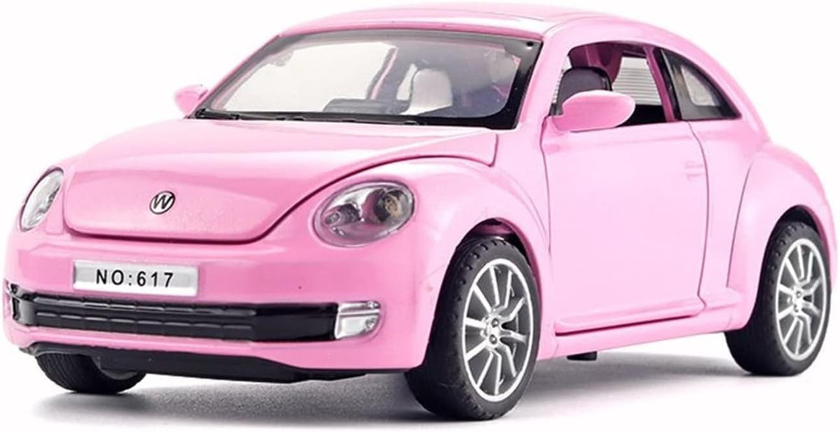 VOLKSWAGEN BEETLE 1:32 DIECAST METAL PULLBACK TOY CAR WITH OPENABLE DOORS & LIGHT, MUSIC BOYS CAR FOR KIDS BEST TOYS GIFTS TOYS FOR KIDS [SIZE:-14.7CM*6.9CM*5CM]【 MULTICOLOR 】