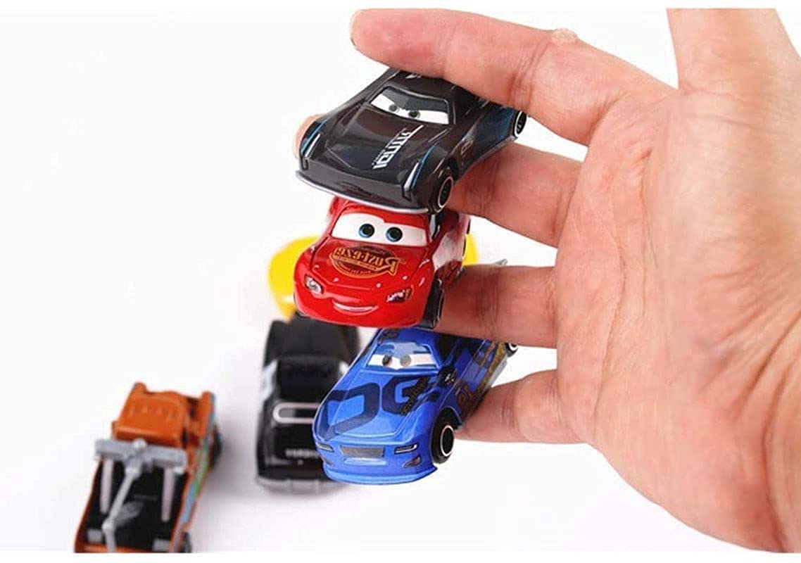 Cars Push and Go Play Set - Unbreakable Matel Mini Pull Back Movie Vehicles Racing Cars for Kids, Suitable for Outdoor, Indoor for Toddlers(Pack of 6)