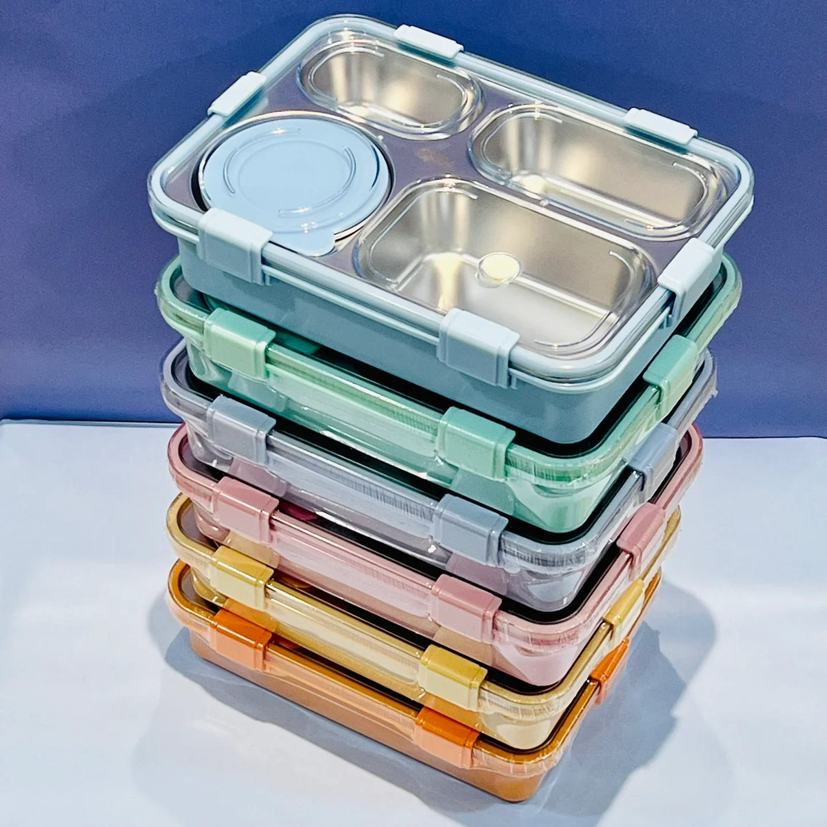 Pastel Lunchbox with 4 Compartments