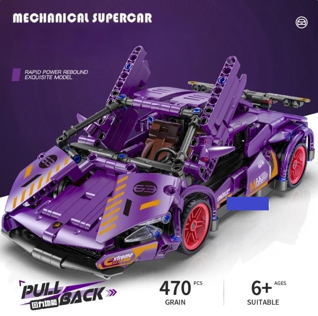 Pull Back Racing Car Building Block Set 1:18 diecast scale model