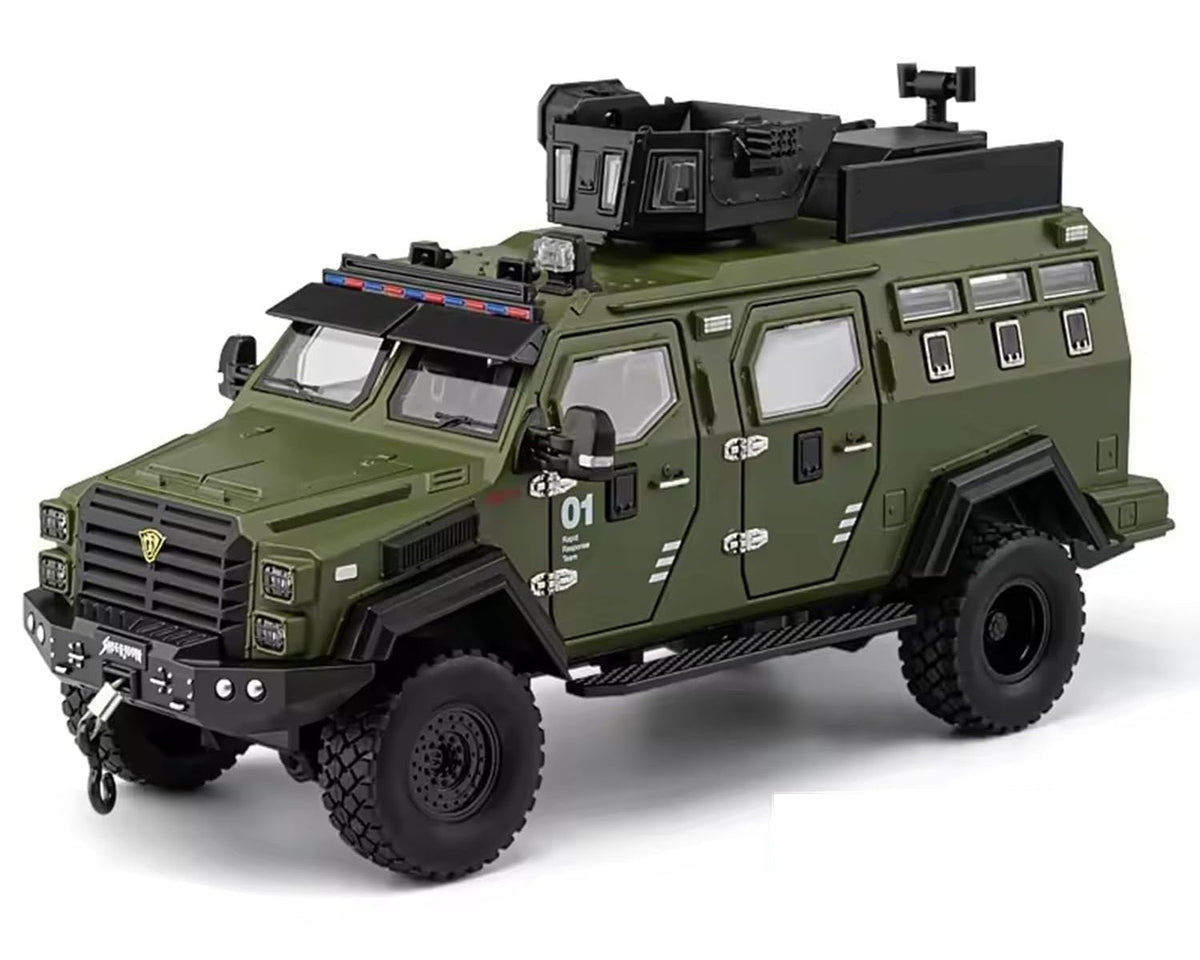 Armored SWAT Military Truck 1:24 Diecast Scale Model Car