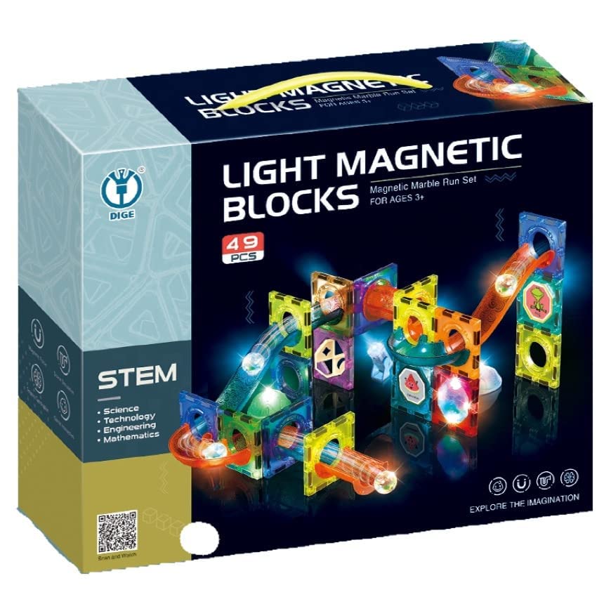 Magnetic Tiles Large Building Blocks Steam Educational Marble Run Stem Toys