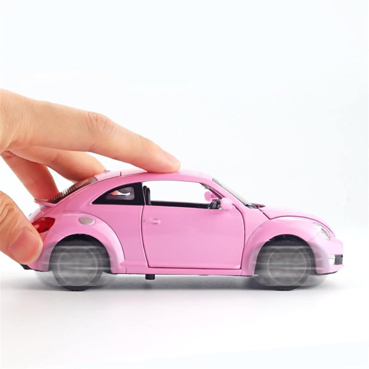 VOLKSWAGEN BEETLE 1:32 DIECAST METAL PULLBACK TOY CAR WITH OPENABLE DOORS & LIGHT, MUSIC BOYS CAR FOR KIDS BEST TOYS GIFTS TOYS FOR KIDS [SIZE:-14.7CM*6.9CM*5CM]【 MULTICOLOR 】