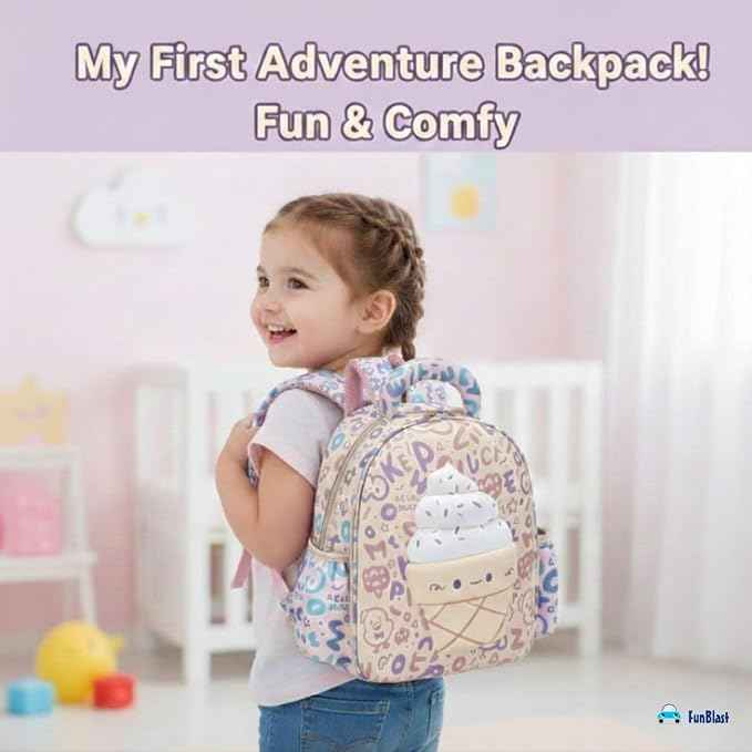 Ice Cream Cone Design Hard Shell Backpack for Kids