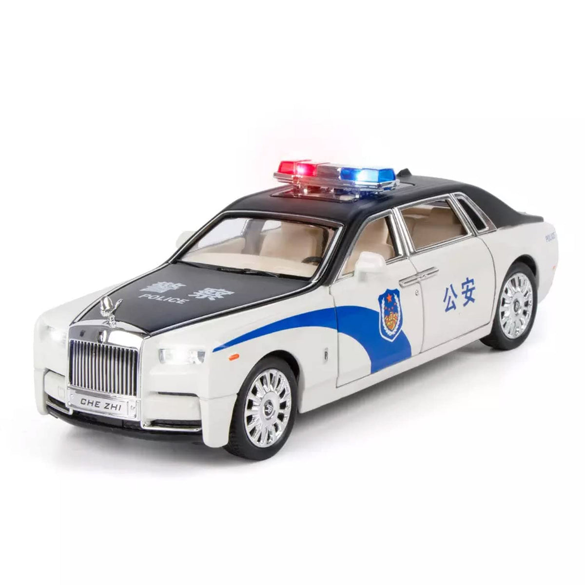Rolls-royce Phantom Police 1:24 Diecast Scale Model Car