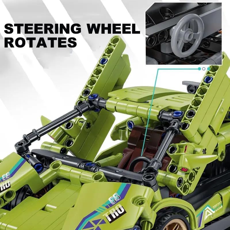 Pull Back Racing Car Building Block Set 1:18 diecast scale model