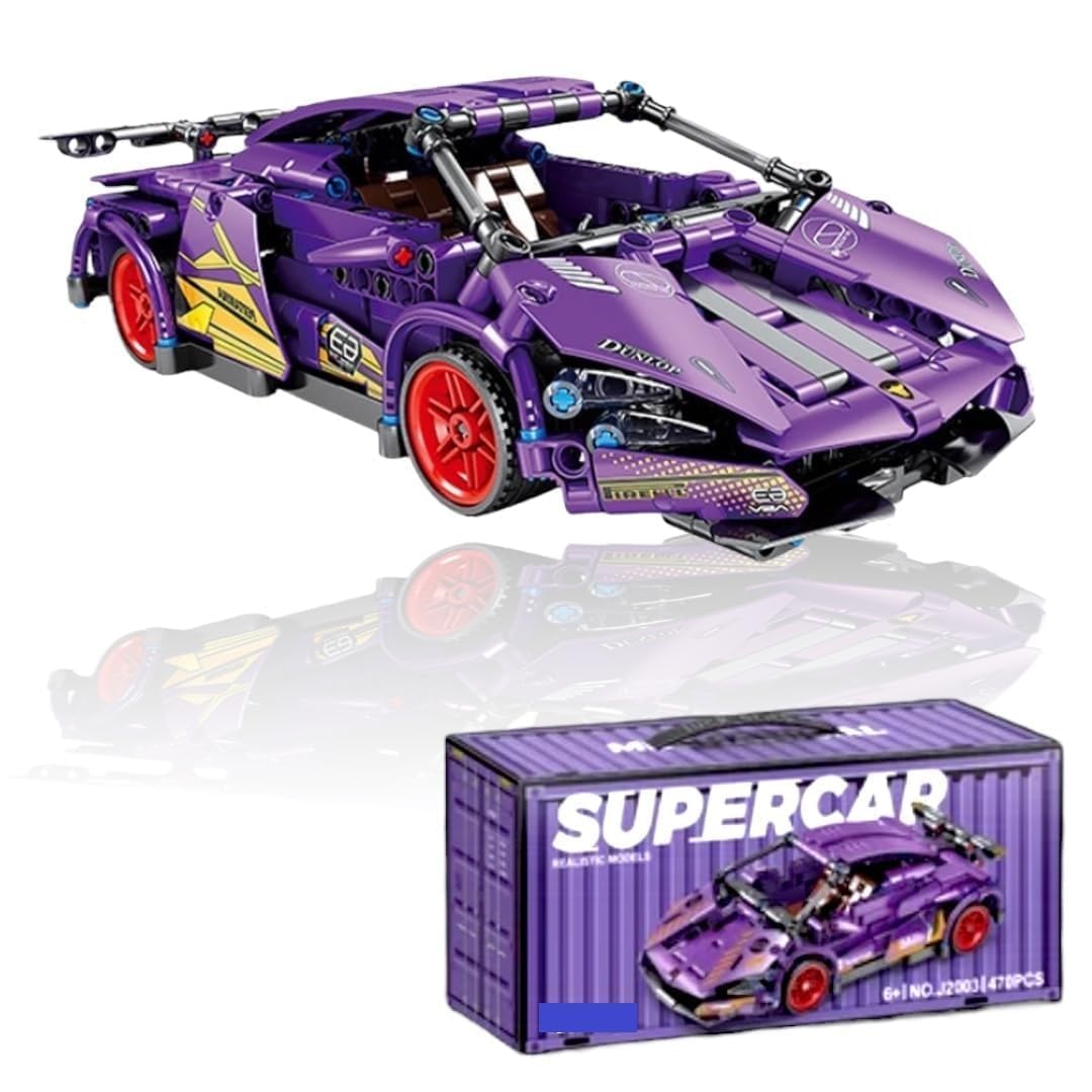 Pull Back Racing Car Building Block Set 1:18 diecast scale model
