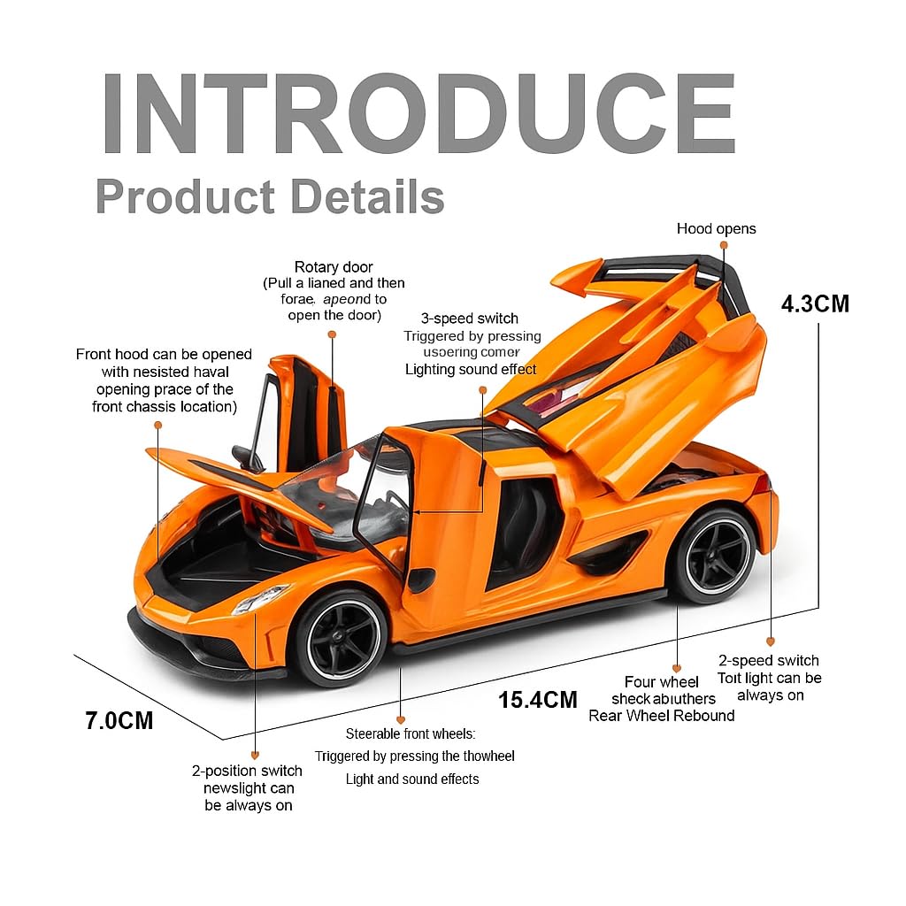 Koenigsegg Jesko Sport 1:24 Diecast Scale Model Car