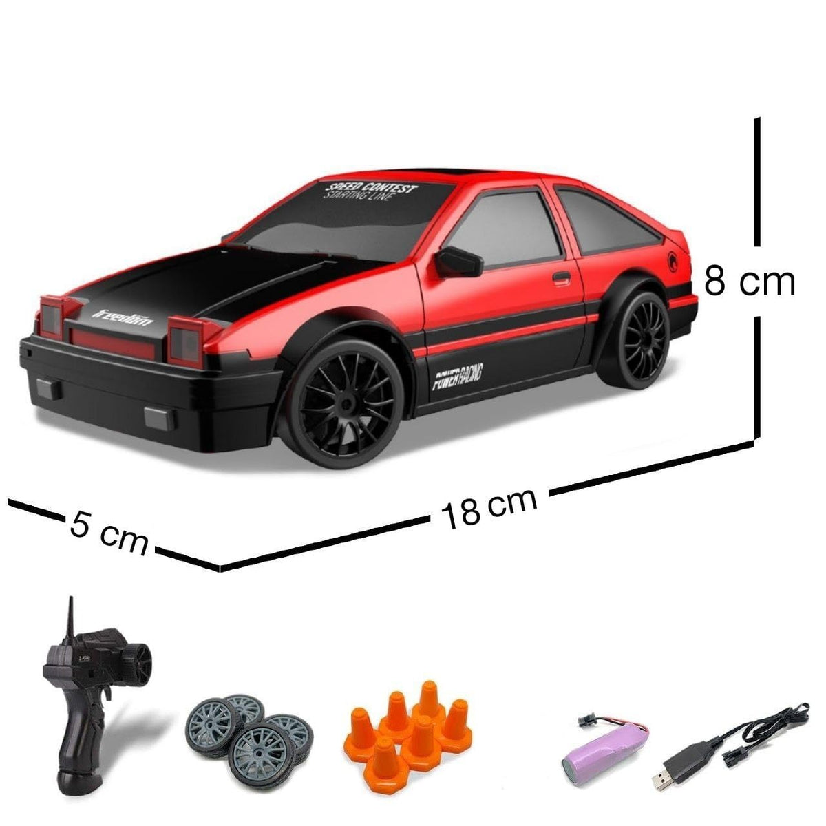 Toyota AE86 1:24 Scale Remote Control Drift Car