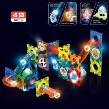 Magnetic Tiles Large Building Blocks Steam Educational Marble Run Stem Toys