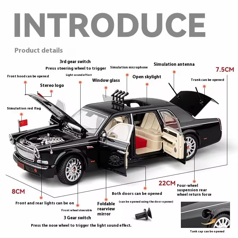 Hongqi Parade L5 1:24 Diecast Scale Model Car