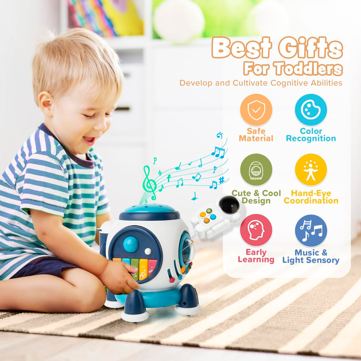 Space Capsule Musical Activity Cube for Toddlers