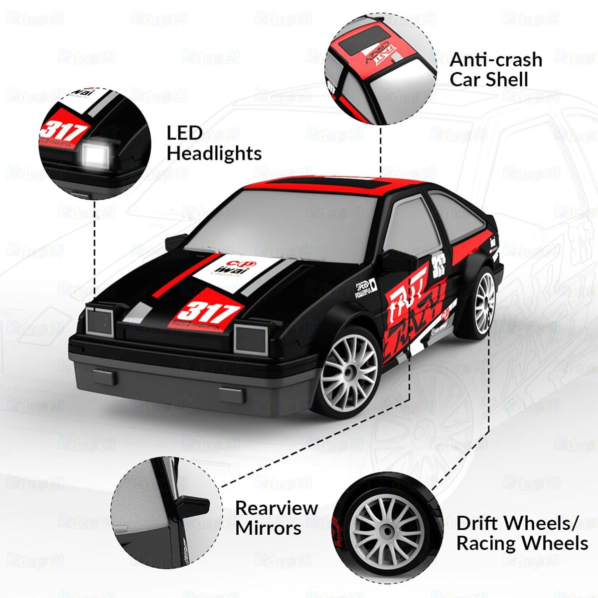 Toyota AE86 1:24 Scale High-Speed Remote Control Vehicle