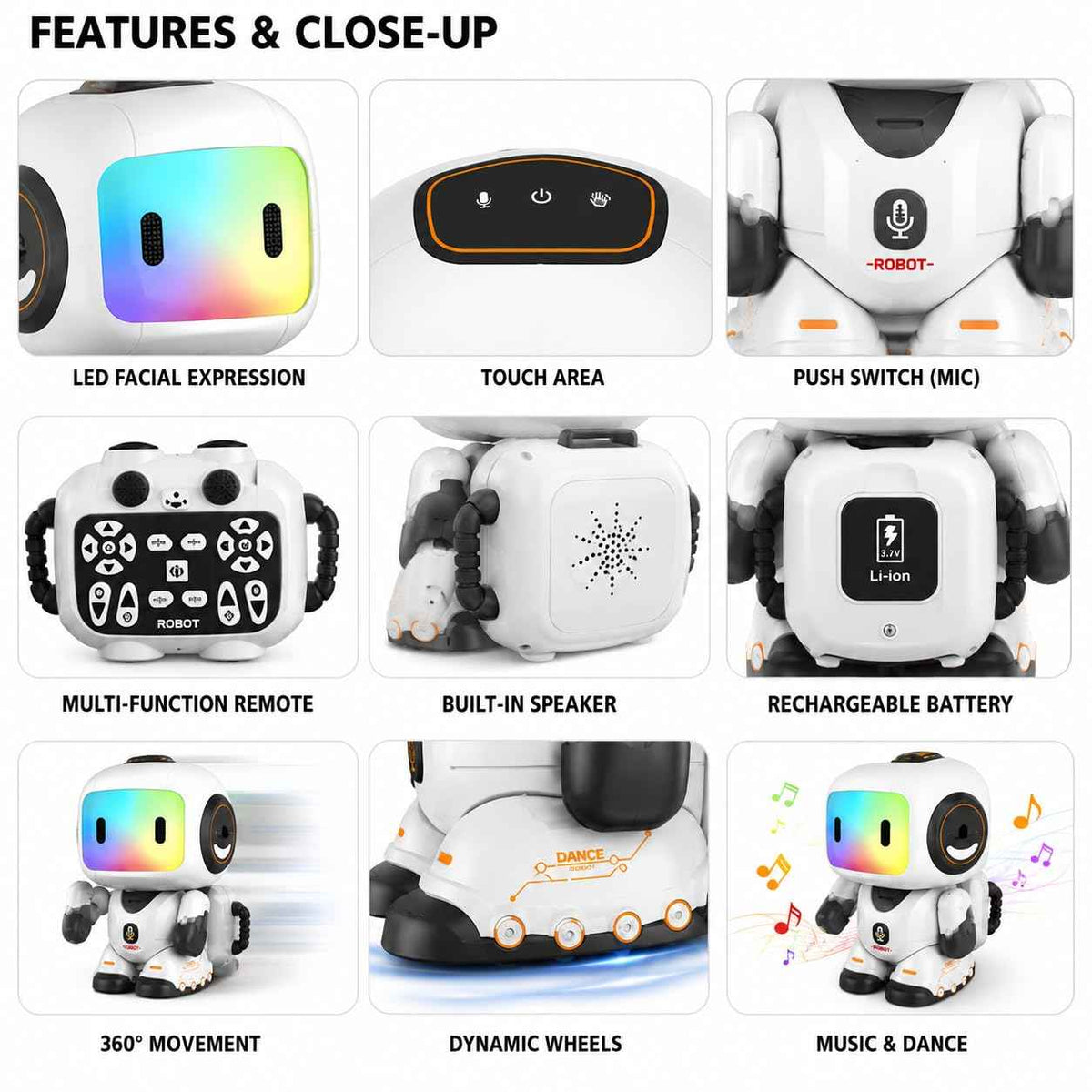 AI Smart Robot Toy for Kids with Remote Control