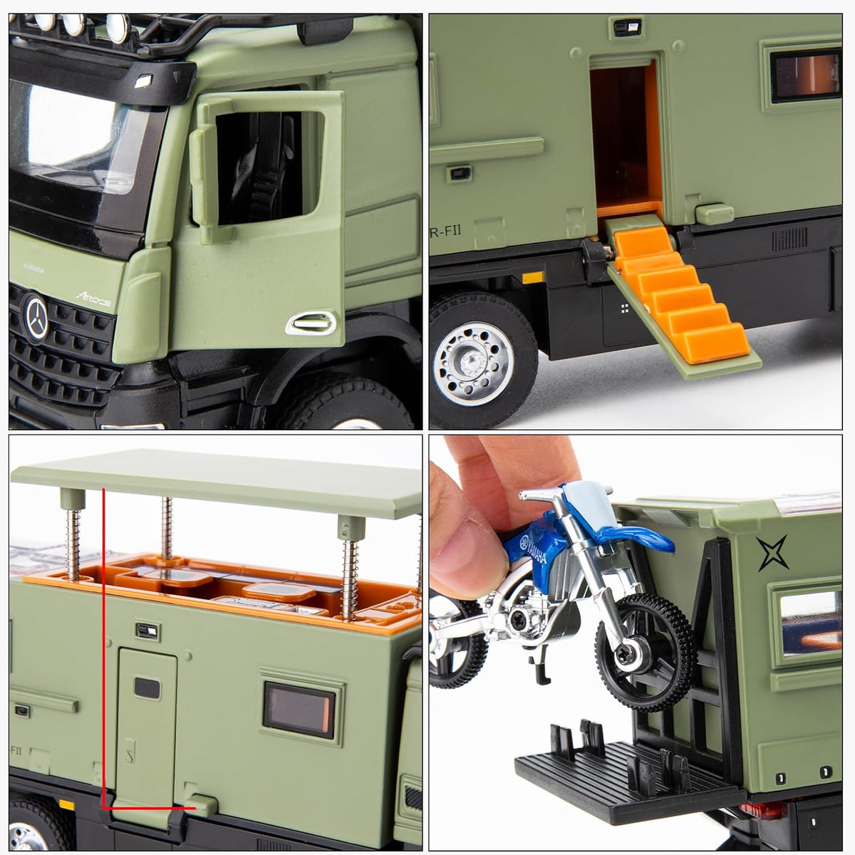 Mercedes-benz Nomadison Rv camper truck 1:24 Diecast Scale Model Car