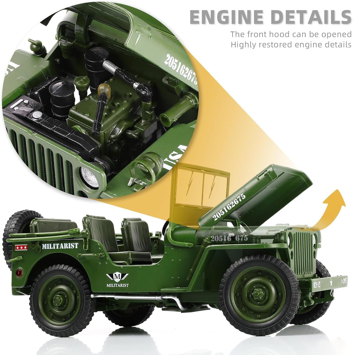 Milatry Jeep Tactical 1:18 Diecast scale model Car