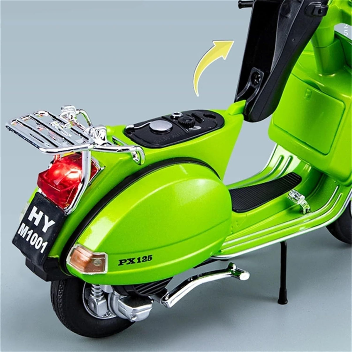 BEAUTY HUB VESPA 125 MOTORCYCLE MODEL, ALLOY MATERIAL, SIMULATED RETRO MOTORCYCLE, LITTLE SHEEP SCOOTER, BOXED COLLECTION DISPLAY (COLOR : MULTI)