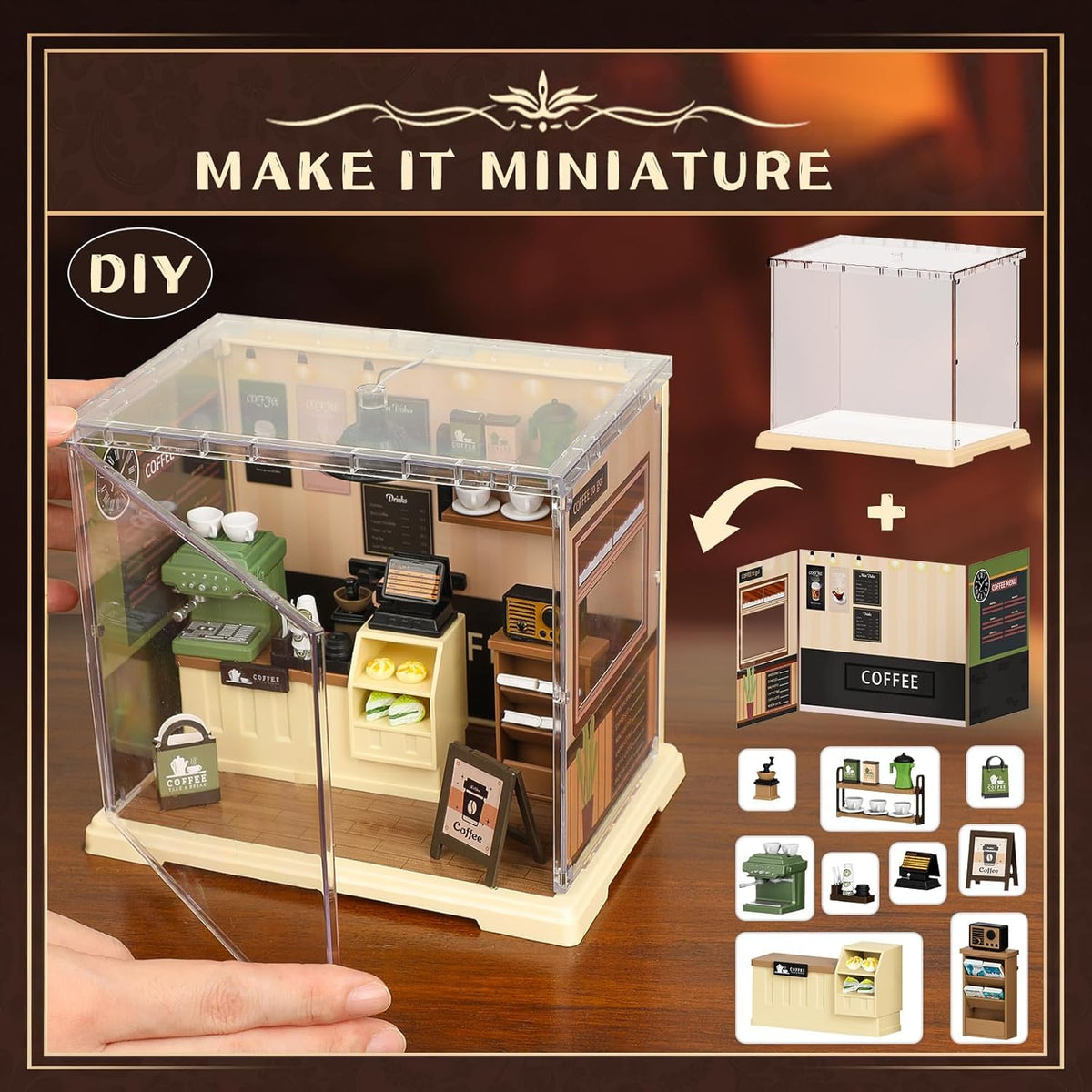Miniature Coffee Shop Kit