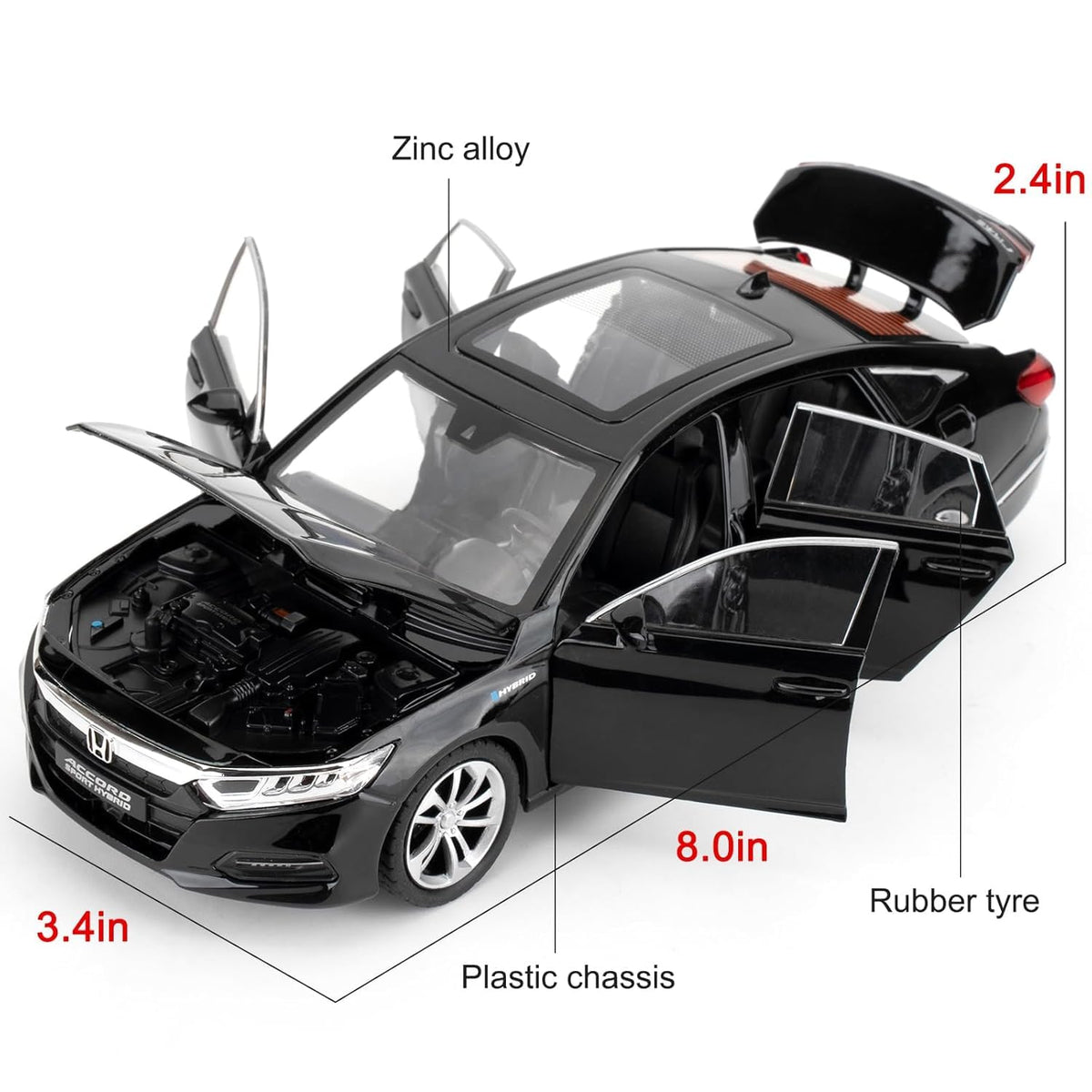 Honda Accord Sport Hybrid 1:24 Diecast Scale Model Car