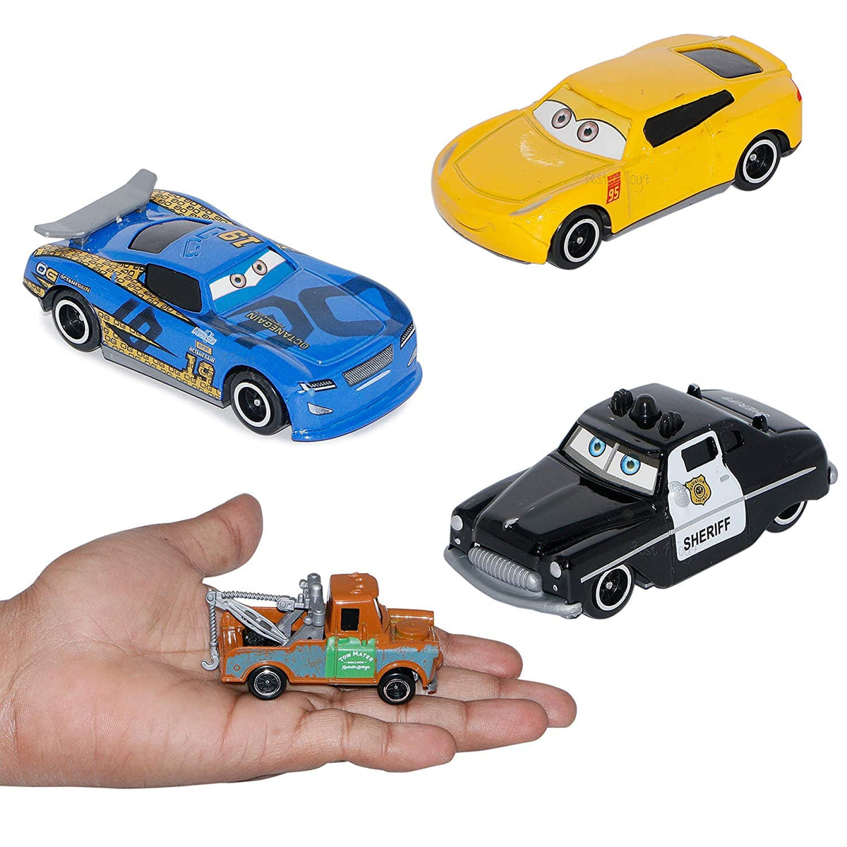 Cars Push and Go Play Set - Unbreakable Matel Mini Pull Back Movie Vehicles Racing Cars for Kids, Suitable for Outdoor, Indoor for Toddlers(Pack of 6)