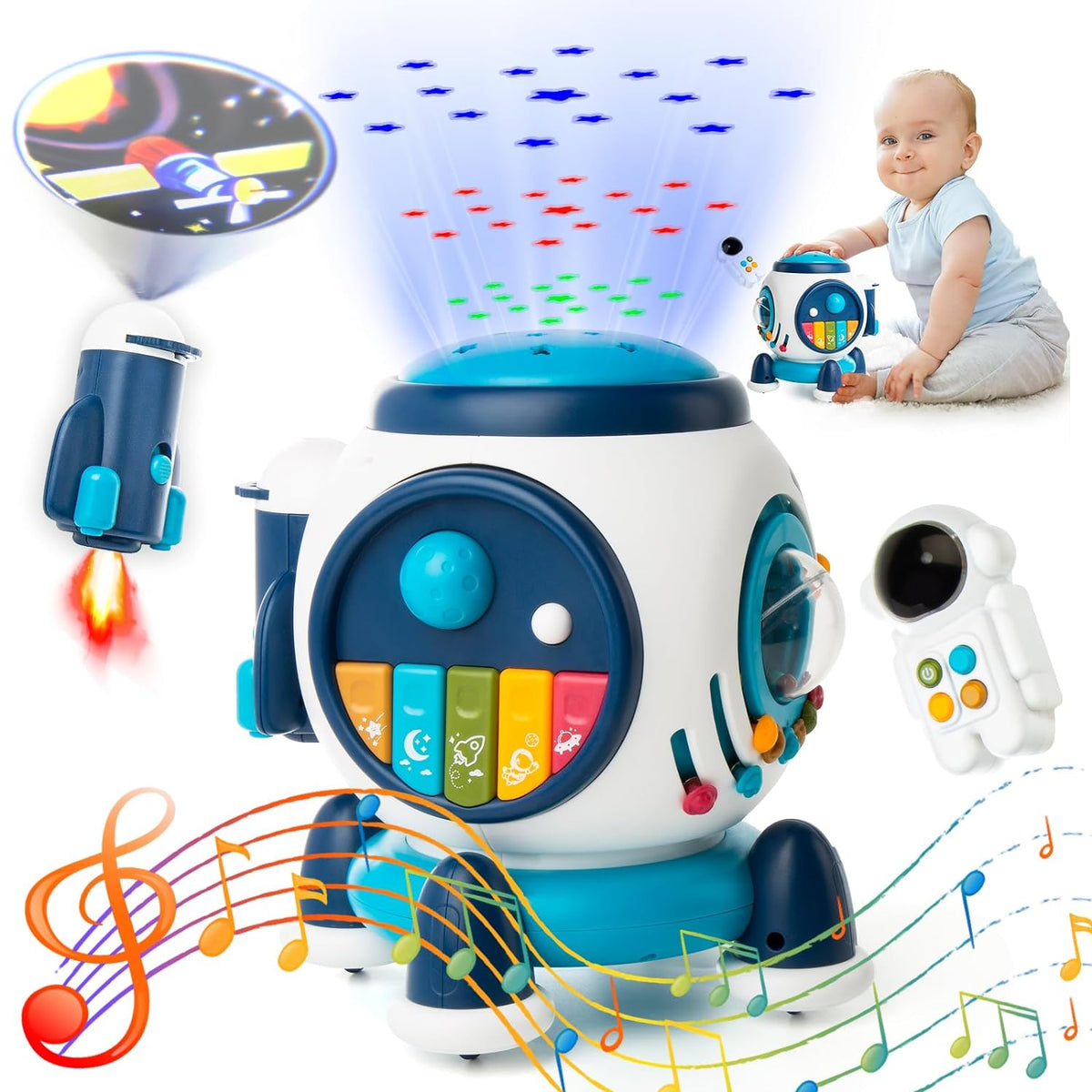 Space Capsule Musical Activity Cube for Toddlers