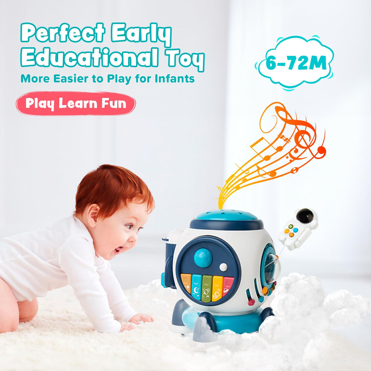 Space Capsule Musical Activity Cube for Toddlers