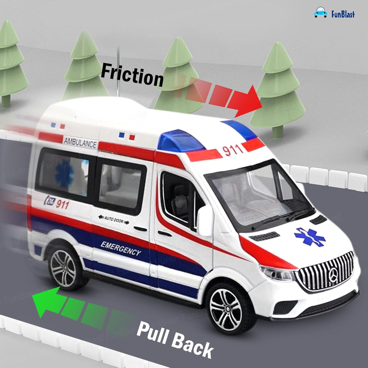 Mercedes Benz Ambulance Van 1:24 Diecast Scale Model Car