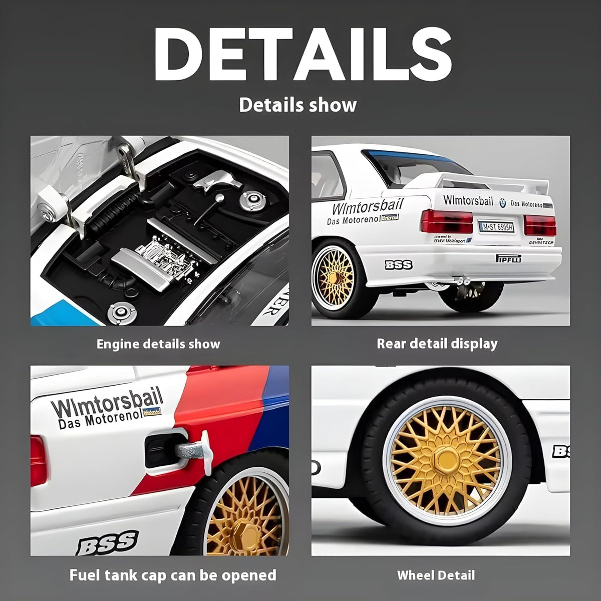 BMW M3 E30 1:24 Diecast Scale Model Car