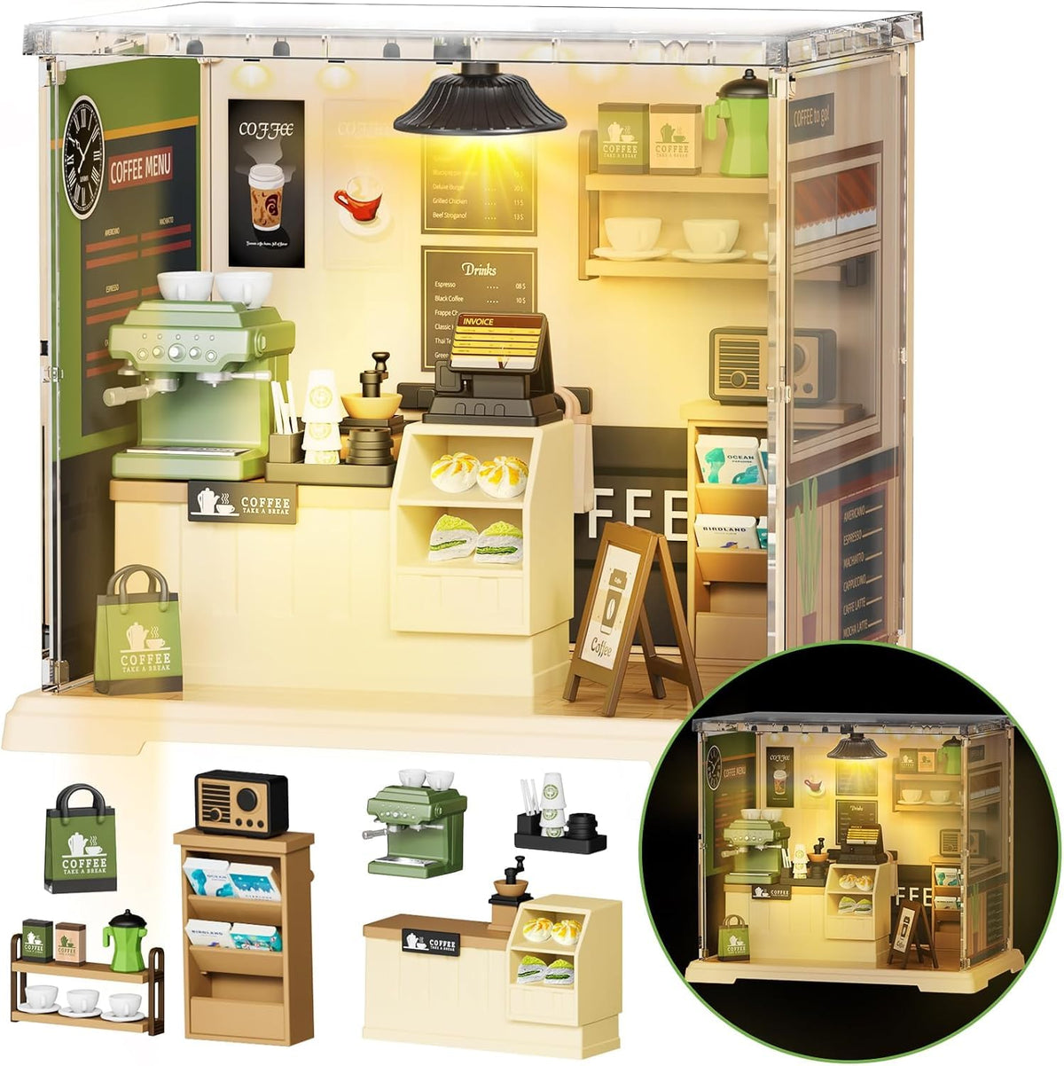 Miniature Coffee Shop Kit