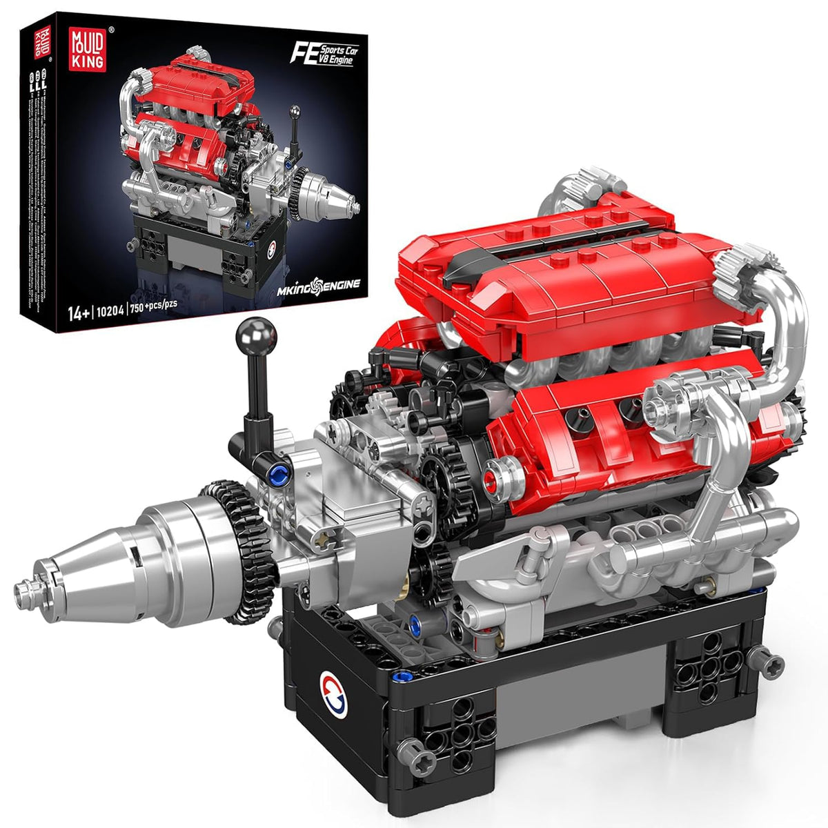 Mould King 10204 Italian V8 Engine Building Set | 750 Pcs