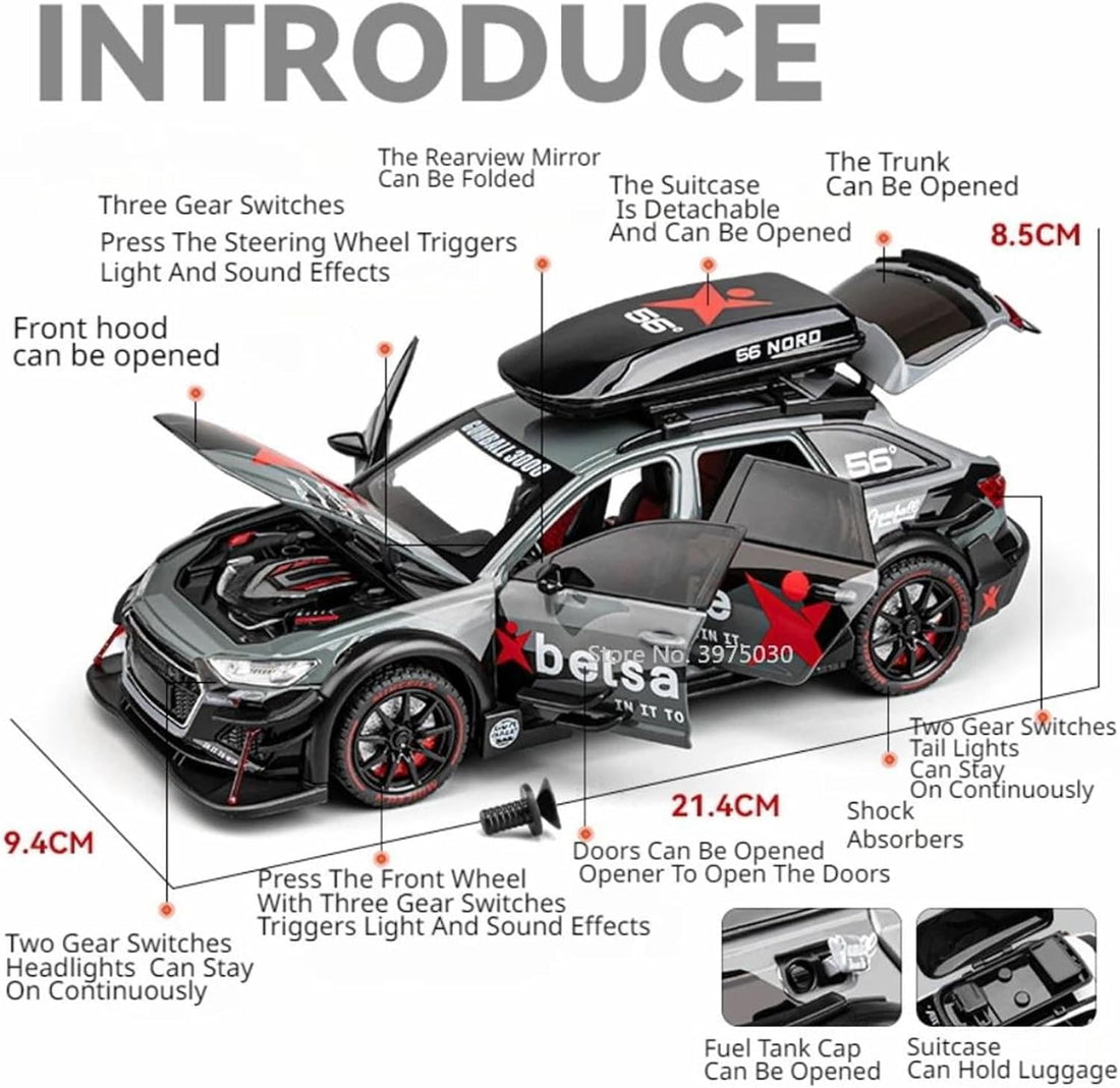 Audi Rs6 Militery 1:24 Diecast Scale Model Car