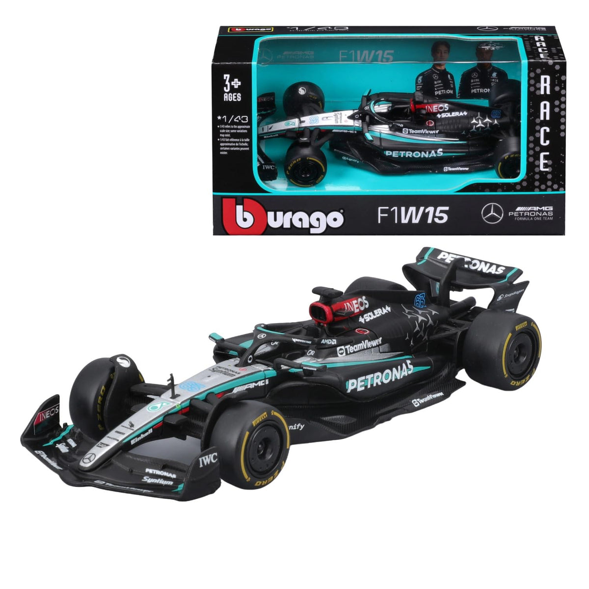 Mercedes-AMG Petronas F1 W15 1:43 Diecast Scale Model Car