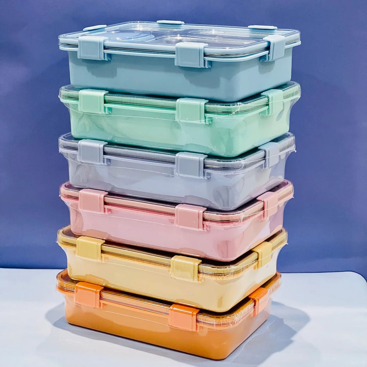 Pastel Lunchbox with 4 Compartments