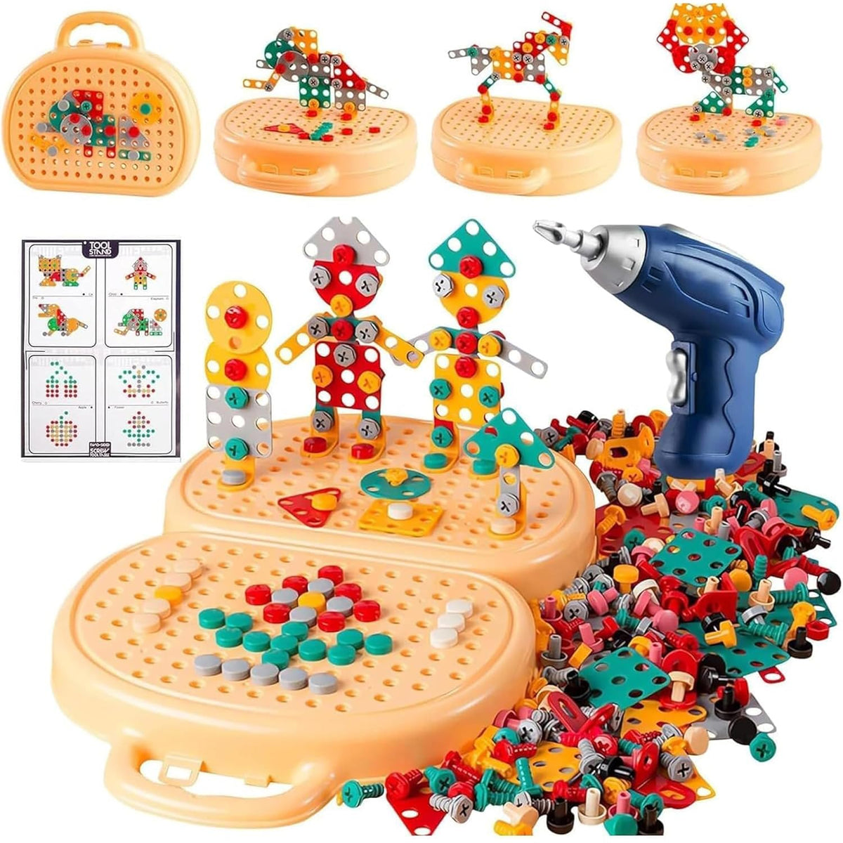 Creative Screw Puzzle Suitcase Toy Set