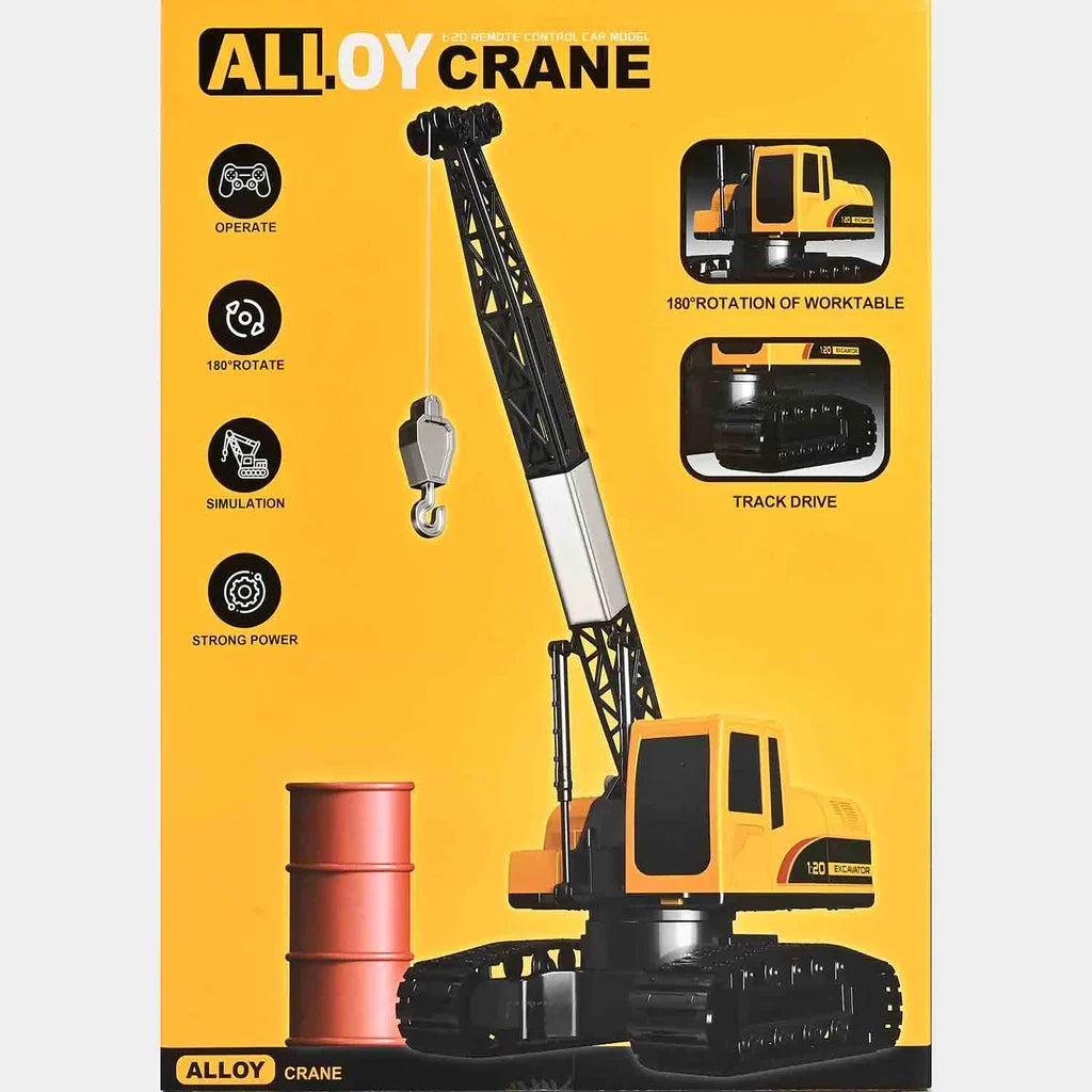 Alloy Crawler Crane RC 1:20 Construction Vehicle Toy
