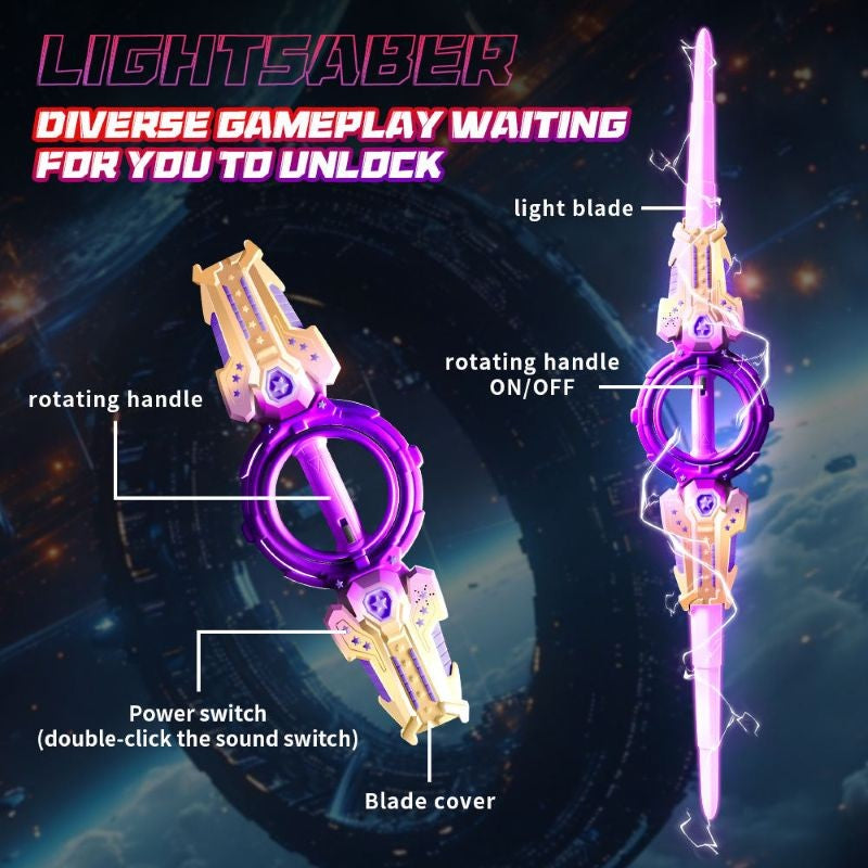 Lightsaber - Spin Sword Double Edged with Light and Music