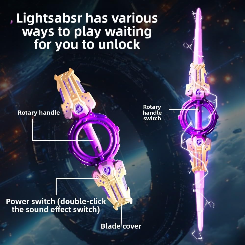 Lightsaber - Spin Sword Double Edged with Light and Music