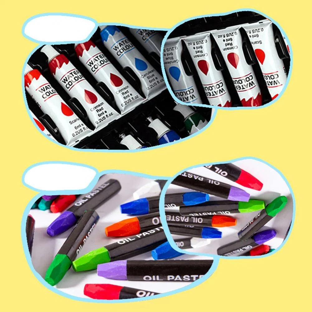 Art Supplies Set for Kids, 2 Layers Drawing Supplies 145-Piece