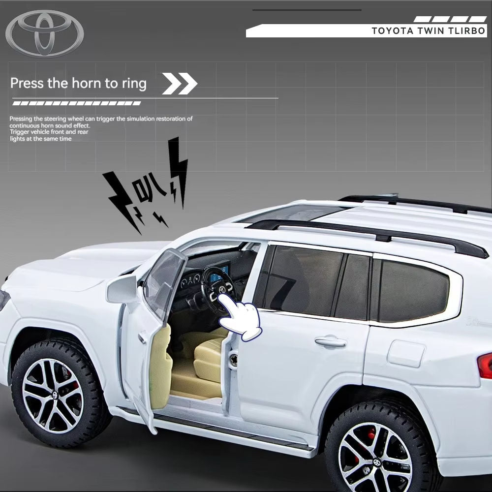 Toyota Land Cruiser LC300 1:24 with Key Remote Metal Diecast Car
