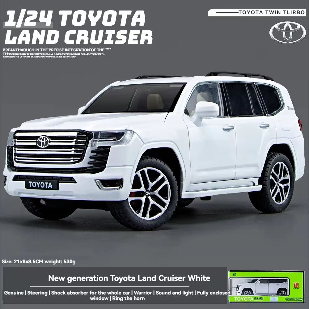 Toyota Land Cruiser LC300 1:24 with Key Remote Metal Diecast Car