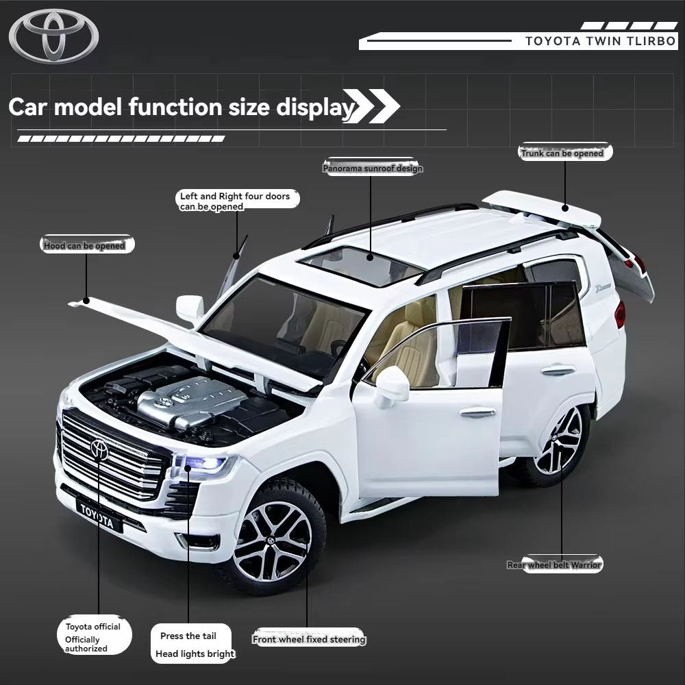 Toyota Land Cruiser LC300 1:24 with Key Remote Metal Diecast Car