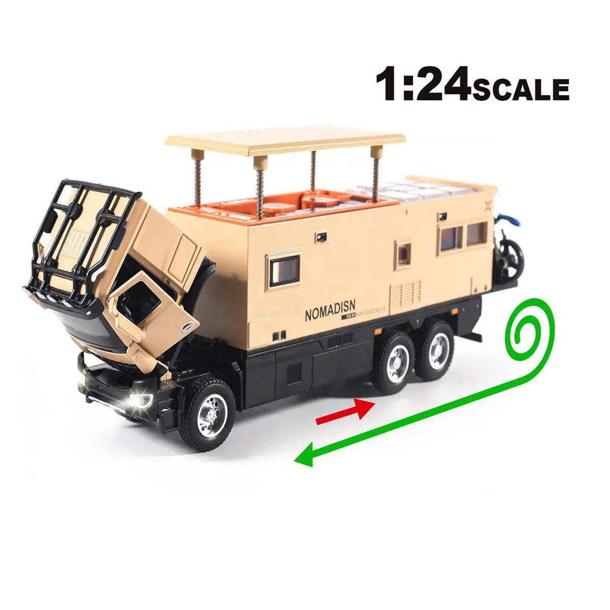 Mercedes-benz Nomadison Rv camper truck 1:24 Diecast Scale Model Car