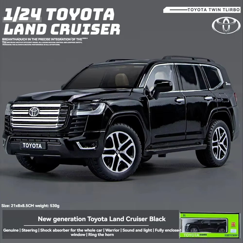 Toyota Land Cruiser LC300 1:24 with Key Remote Metal Diecast Car