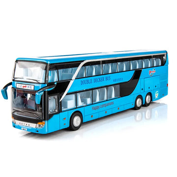 Double-Decker Tourist Bus Diecast Scale Model
