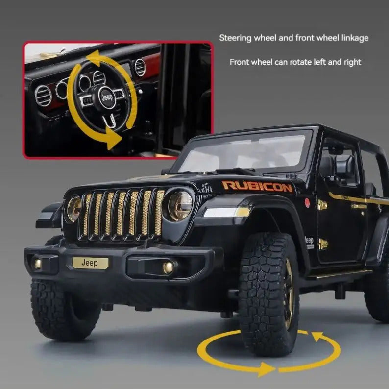 Jeep Wrangler Rubicon 1941 Scale Model Diecast Metalcar - All Size